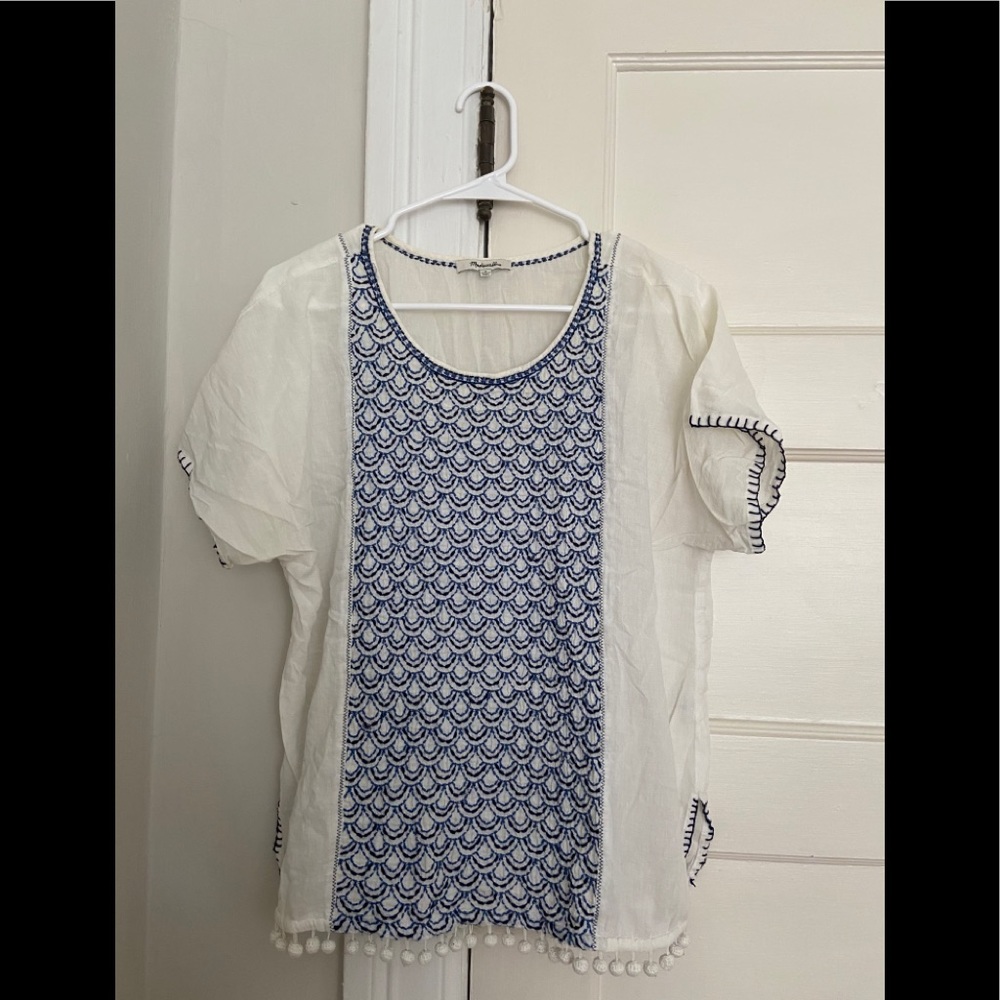 Madewell embroidered top